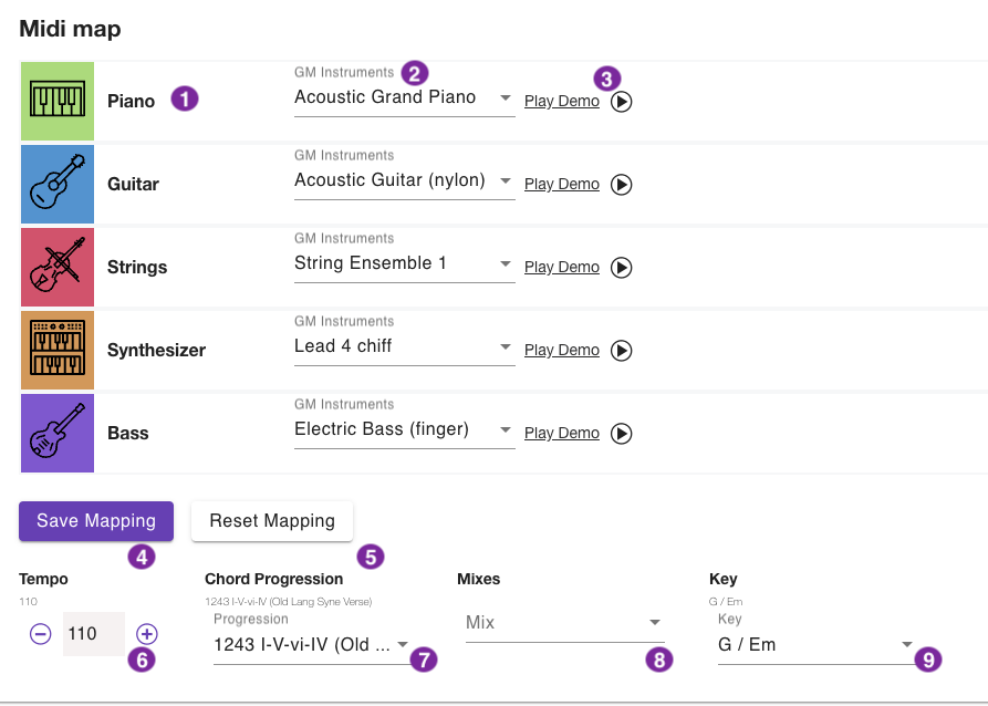 MIDI mapping tool